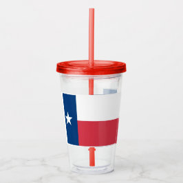 Vaso Acrílico Vidrio de acrílico de la bandera de Tejas