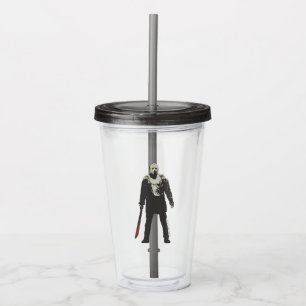 Vaso Acrílico Viernes 13   Arte de caracteres Jason Voorhees