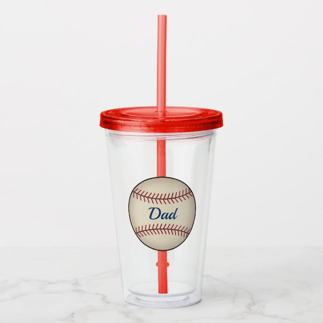 Vaso Acrílico  Vintage Dad Baseball Acrylic Tumbler  (Anverso)