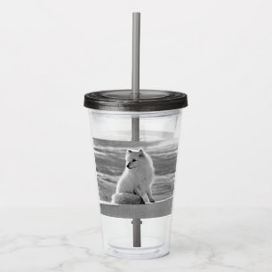 Vaso Acrílico Vintage USA Alaska Arctic fox