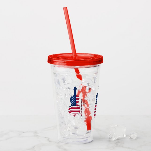 Vaso Acrílico Violín americano (Anverso (hielo))
