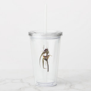 Vaso Acrílico Vireo de Audubon sobre el iris morado