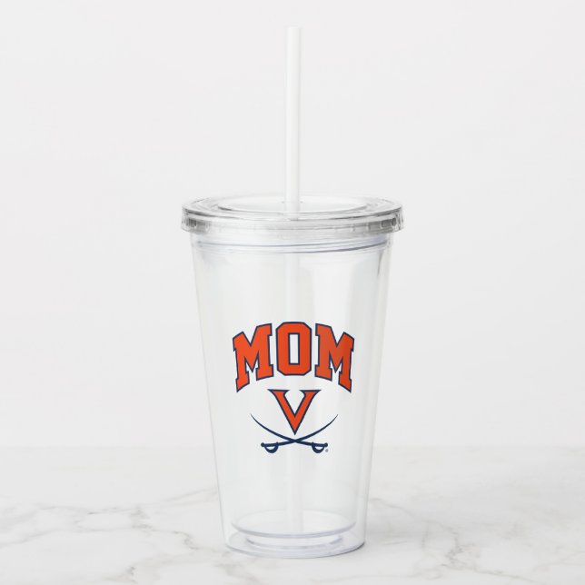 Vaso Acrílico Virginia Cavaliers Mom (Anverso)
