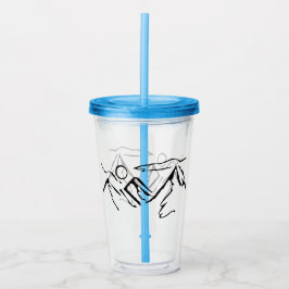 Vaso Acrílico Vista de montaña