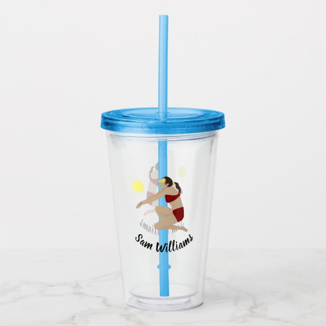 Vaso Acrílico Voleibol playa (Anverso)