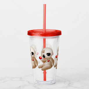 Vaso Acrílico Voodoo Doll Personalizado enamorado