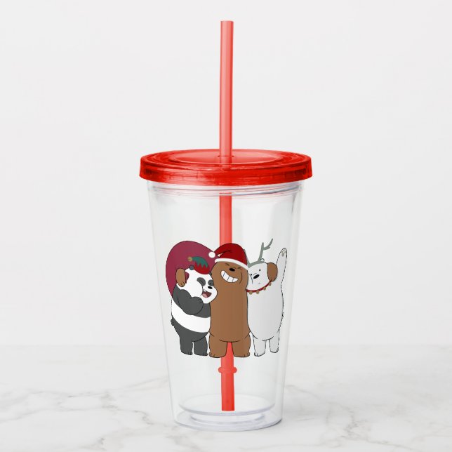 Vaso Acrílico We Bare Bears - Season's Greetings (Anverso)