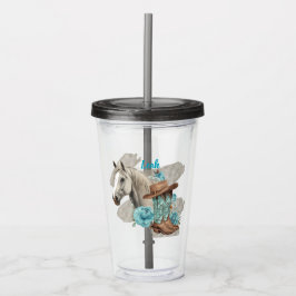 Vaso Acrílico Western Horse 