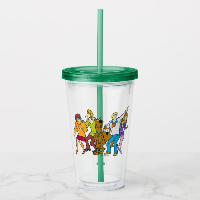 Vaso Acrílico Whole Gang 13 Mystery Inc (Anverso)