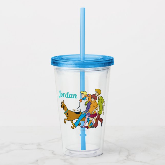 Vaso Acrílico Whole Gang 18 Mystery Inc (Anverso)