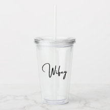 Wifey Tumbler 16oz, transparente