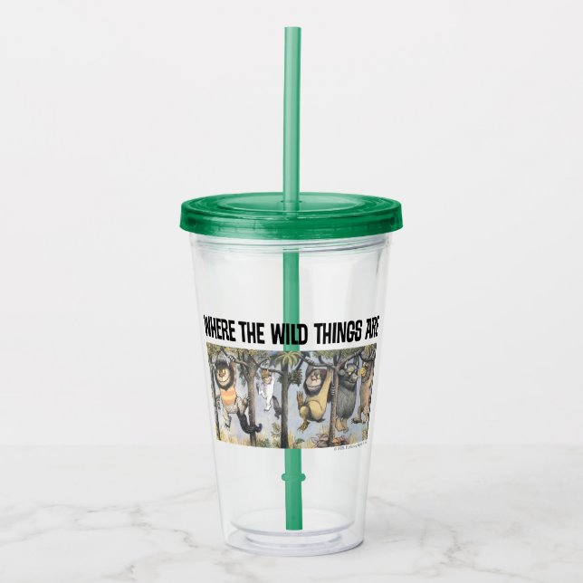 Vaso Acrílico Wild Things and Max Swinging From Trees (Anverso)