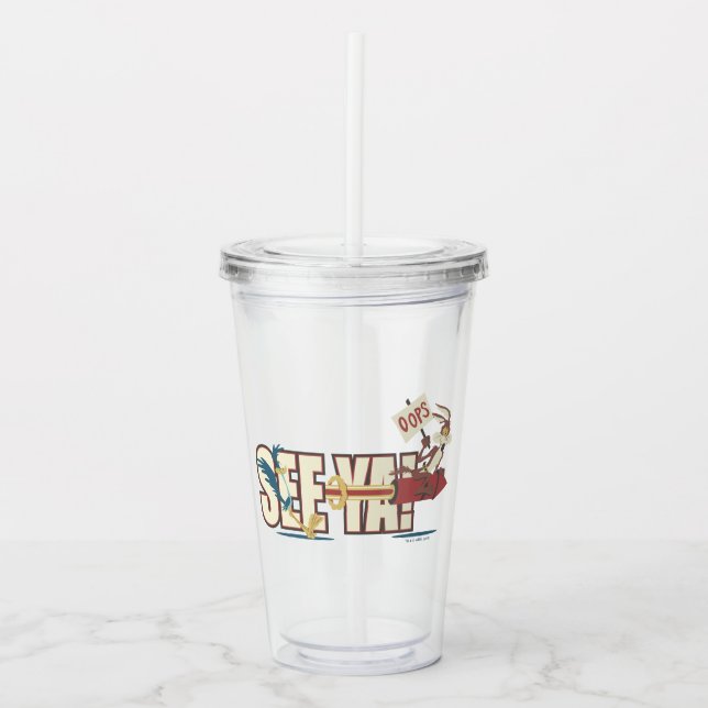 Vaso Acrílico WILE E. COYOTE™ Rocketing Past ROAD RUNNER™ (Anverso)