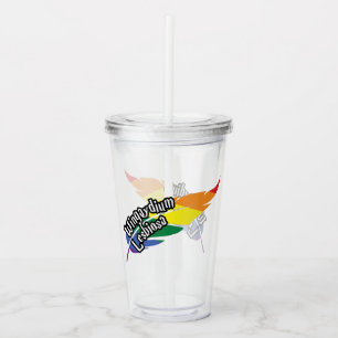 Vaso Acrílico Wingaydium Lesbiosa - Funny LGBTQ+ Magic Pun