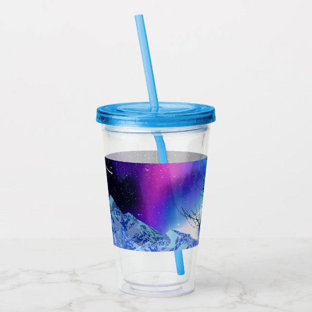Vaso Acrílico Winter Wonderlights Tumbler acrílico (Izquierda)