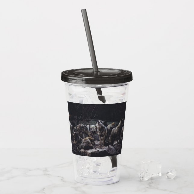 Vaso Acrílico Wolf Pack (Anverso (hielo))