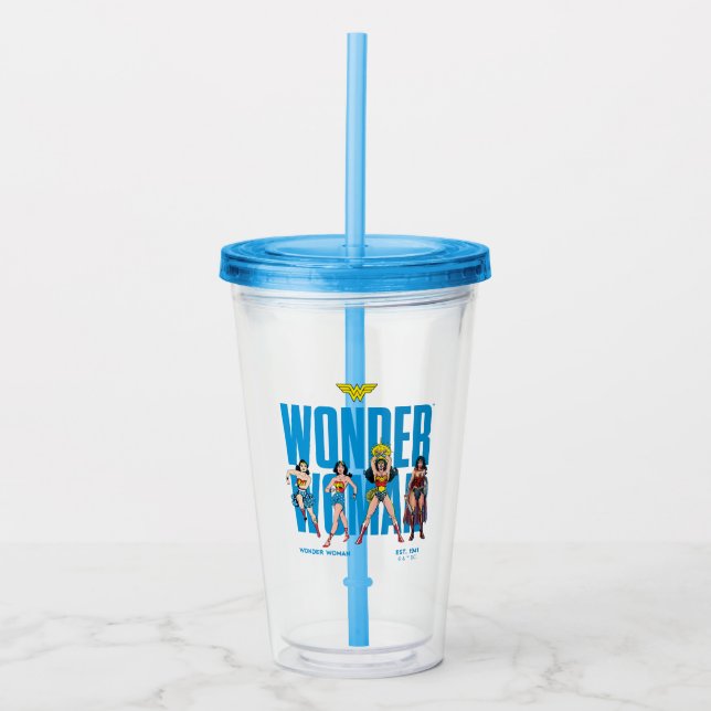Vaso Acrílico Wonder Woman Legends Forever Graphic (Anverso)