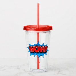 Vaso Acrílico ¡WOW, libro de historietas!