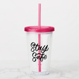 Vaso Acrílico Y Mantente A Salvo
