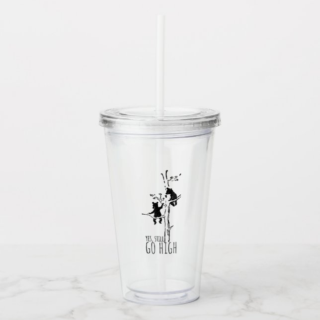 Vaso Acrílico Yes, Still Go High Climbing Bears Inspirational (Anverso)
