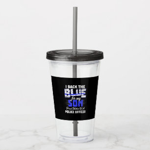 Vaso Acrílico Yo Regreso Azul Mi Hijo Y Mujeres De Línea Delgada