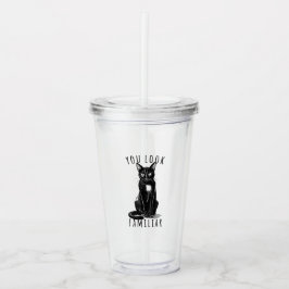 Vaso Acrílico You Look Familiar Witches Black Cat