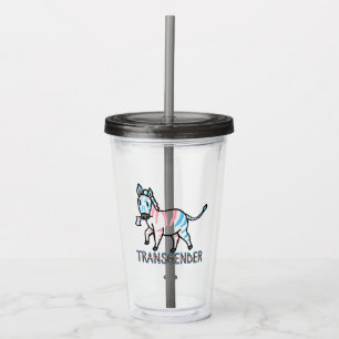 Vaso Acrílico Zebra transgénero