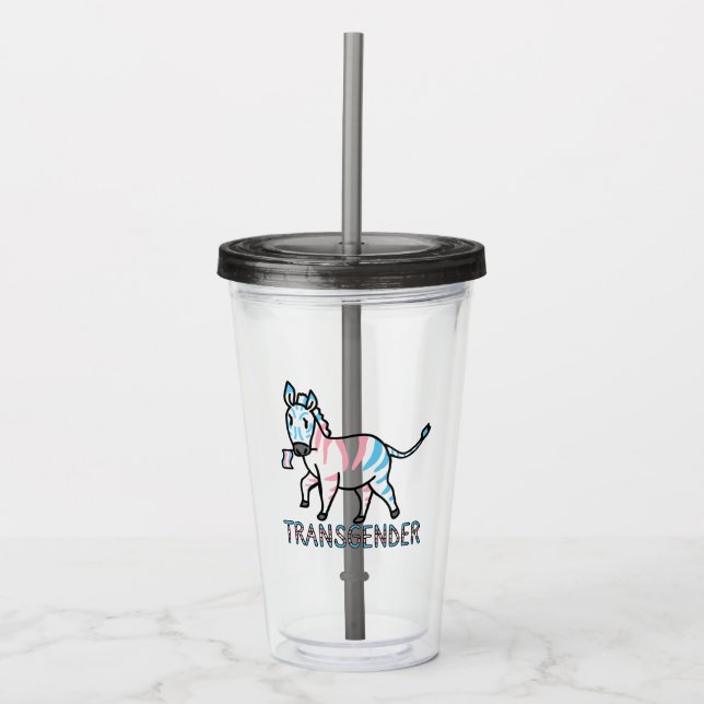 Vaso Acrílico Zebra transgénero (Anverso)