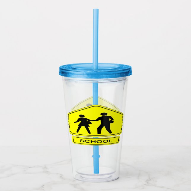 Vaso Acrílico Zona escolar (Anverso)