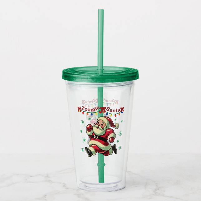 Vaso Acrílico Zoomie Santa Navidades (Anverso)