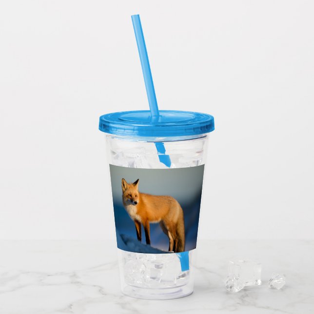 Vaso Acrílico Zorro marrón (Anverso (hielo))
