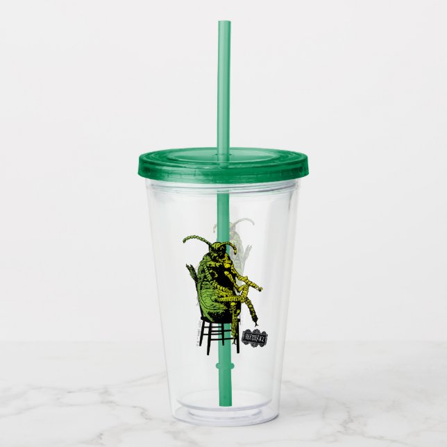 Vaso Acrílico Zumo de remolacha | Escarabajo en la Presidencia (Anverso)