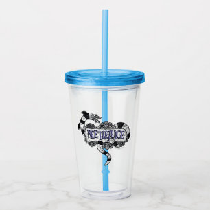 Vaso Acrílico Zumo de remolacha Gusano de arena con logo sobre