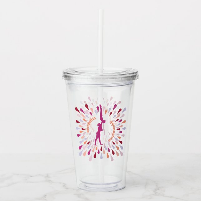 Vaso acrobático del acrílico de la gimnasia (Anverso)