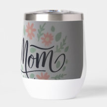 vaso aislado deletrea mamá