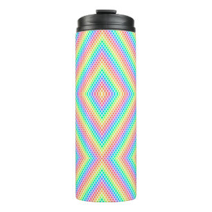 Vaso alto con tapa negra presenta un vibrante