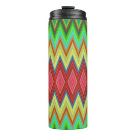 Vaso alto con vibrantes patrones en zigzag
