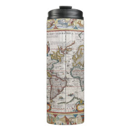 Vaso antiguo del mapa del mundo