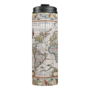 Vaso antiguo del mapa del mundo