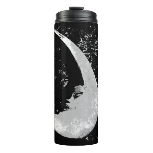Vaso blanco y negro la termal de la luna