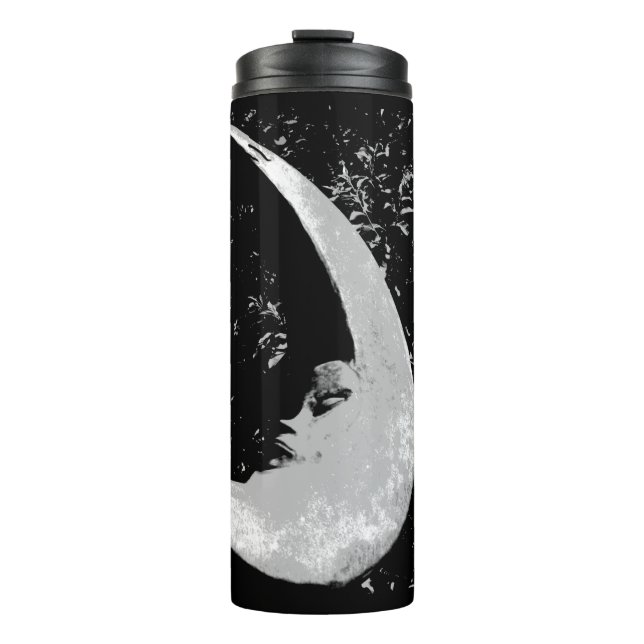 Vaso blanco y negro la termal de la luna (Anverso)