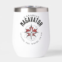 Vaso Canadian Nagavator que te dice a dónde ir