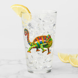 Vaso colorido del vidrio del lagarto del camaleón