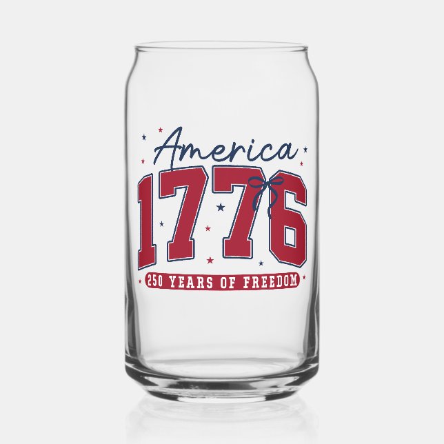Vaso Con Forma De Lata 1776 America 250 Years for Freedom (Anverso)