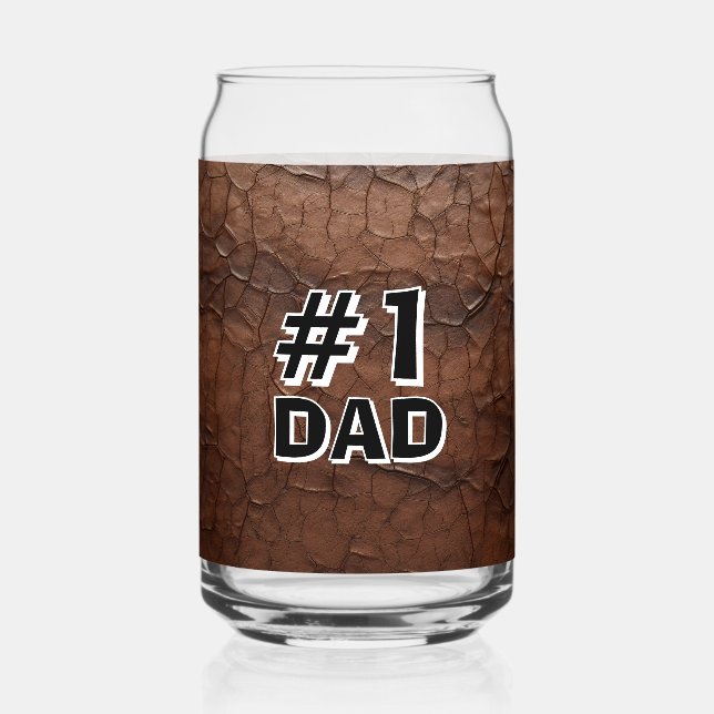 Vaso Con Forma De Lata #1 Papá de cuero (Reverso )
