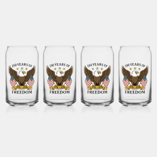 Vaso Con Forma De Lata 250 años de libertad Aniversario de Estados Unidos