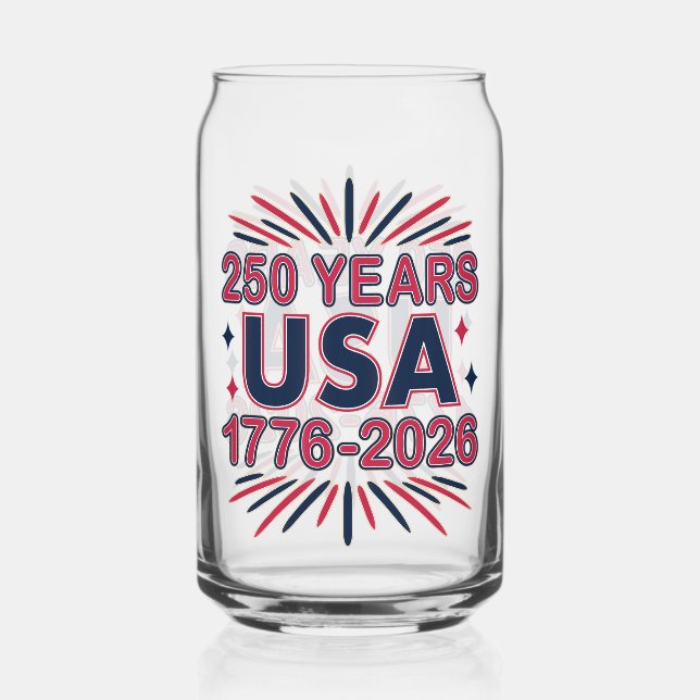 Vaso Con Forma De Lata 250 años EE.UU. | 1776-2026 Semiquincentenario (Anverso)