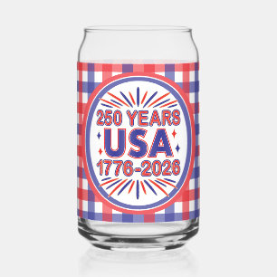 Vaso Con Forma De Lata 250 años EE.UU.   1776-2026 Semiquincentenario