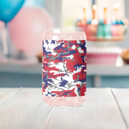 Vaso Con Forma De Lata 4 de Julio, Día de la Independencia, Gris Camuflaj