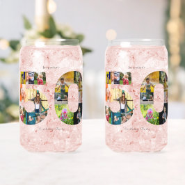 Vaso Con Forma De Lata 50.º Collage de fotos de la fiesta de cumpleaños